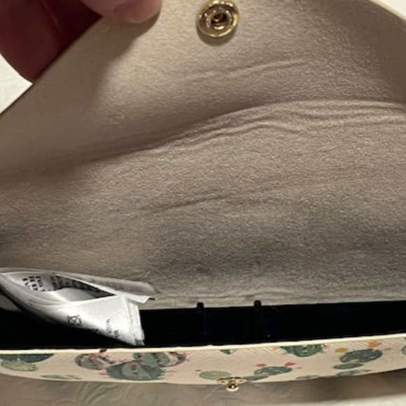 H&M Southwest Cactus Print Soft Faux Leather Eyeglasses Sunglasses Case Medium - Picture 6 of 7